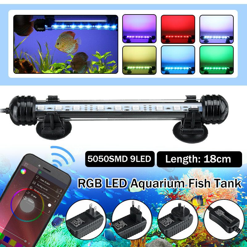 18cm 5050smd 9led Akvarijska Ribica Rgb Svjetiljka Potopljena Vodootporna Trakasta
