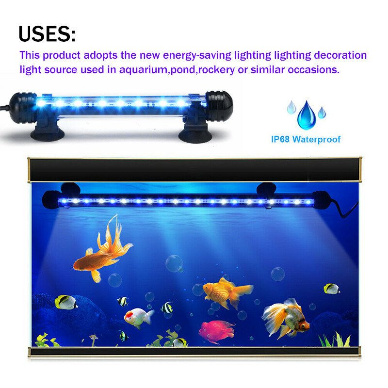 18cm 5050smd 9led Akvarijska Ribica Rgb Svjetiljka Potopljena Vodootporna Trakasta