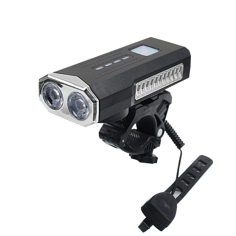 Bikight 2-u-1 400lm 2xt6 Svjetlo Za Bicikl 3 Načina Rada Podesivo Usb Punjenje Prednje Za 6 Truba Od 120 Db S Nosačem