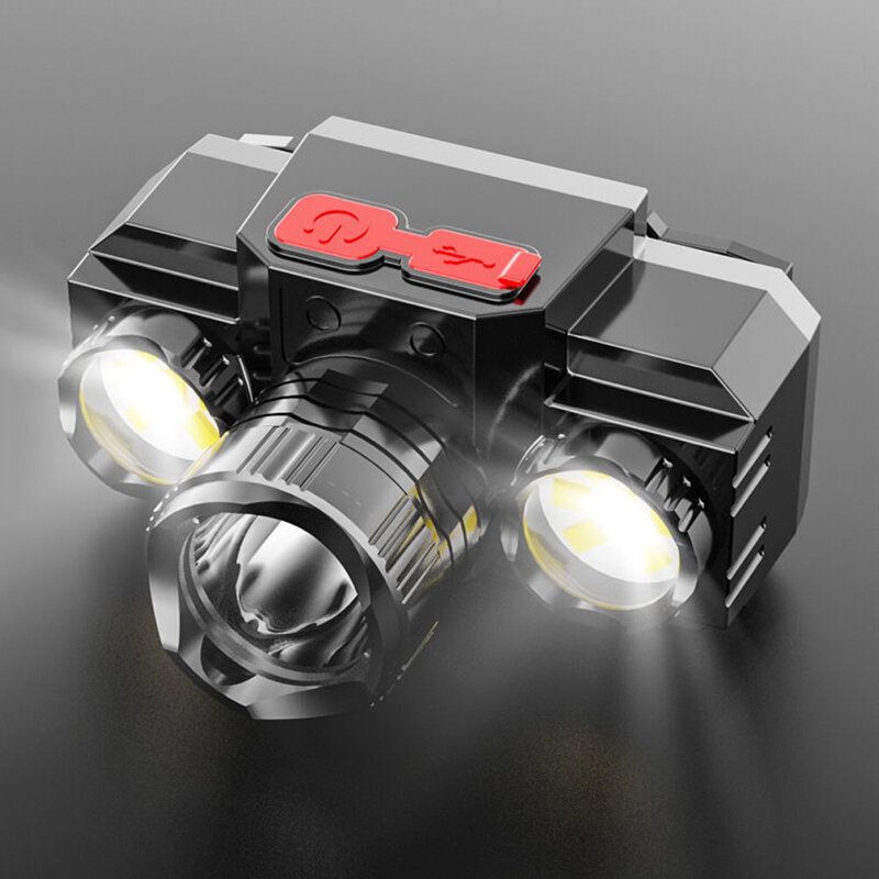 Led+osl Svjetiljka Za Glavu Super Bright 4modes 500m Dugotrajno Usb Punjenje Višenamjenska Za Vodootporna Za Pecanje Kampiranje Biciklizam Naglavna