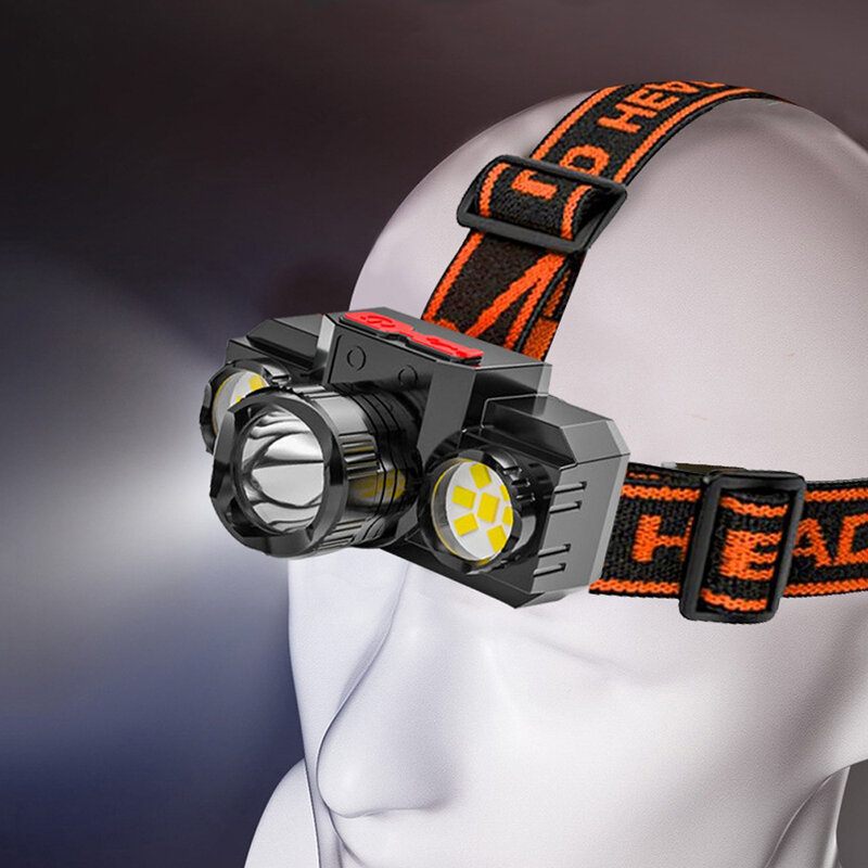 Led+osl Svjetiljka Za Glavu Super Bright 4modes 500m Dugotrajno Usb Punjenje Višenamjenska Za Vodootporna Za Pecanje Kampiranje Biciklizam Naglavna