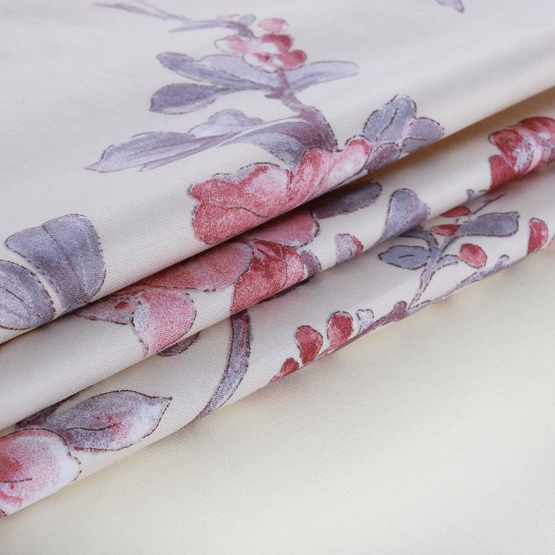 3pcs Chinoiserie Cvjetni Komplet Navlaka Za Poplun Azijski Porculanski Stil Cvjetanje Drveća I Ptice Plavi I Bijeli Akvarelni Set Posteljine