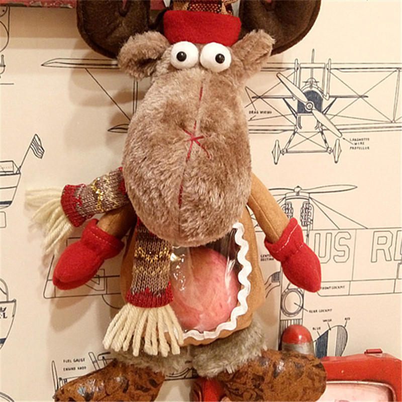 43 cm Kreativna Nova Božićna Poklon-vreća Za Lutku Losa Večer Mirna Vrećica S Voćem I Jabukama Kućni Dekor