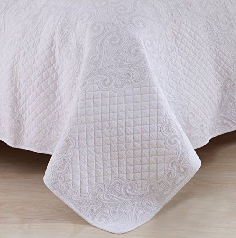 Bijeli Shabby Vintage Set Posteljine Queen Size Krevet Poplun Set 100% Pamuk Set Pokrivača