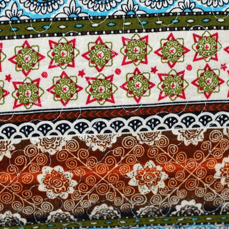 Boemski Stil Prošivenih Jastuka Shams Set Od 2 Egzotične Prugaste Jastučnice Od 100% Pamuka Standardne Veličine
