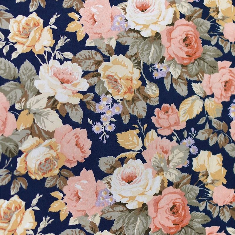 Cvjetna Plahta Za Krevetić Blush Pink Za Chic Rose Dječja Posteljina Vintage Za Djevojčice Mornarsko Plava 2 Paketa