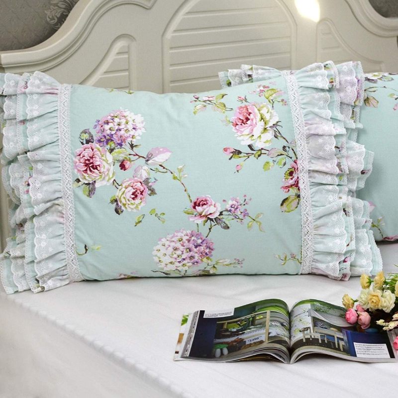 Jastučnice U Stilu Seoske Kuće Elegantni Seoski Stil 100% Pamuk Vintage Čipke S Volanima Posteljina Navlake Za Jastuke Izvrsna Rukotvorina