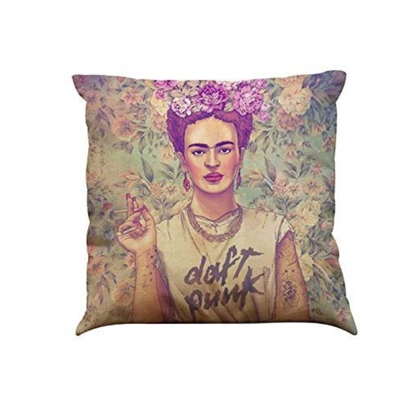 Jastuk Autoportret Baterija Jastučnica Štitnici Pamuk Lan Četvrtaste Jastučnice Kućni Dekor Kauč Ukrasni 18"x18" Paket 2