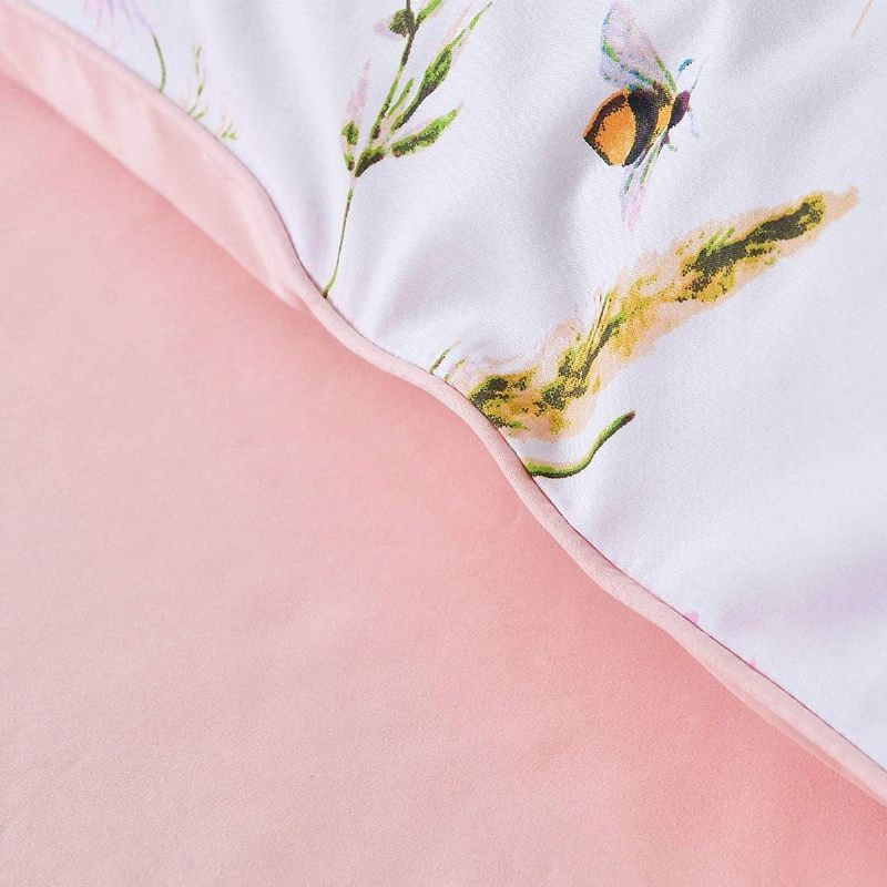 Komplet Navlaka Za Poplun Bee And Flower 3 Kom 100% Egipatski Pamuk 800 Tc Cvjetni Posteljine Na Farmi