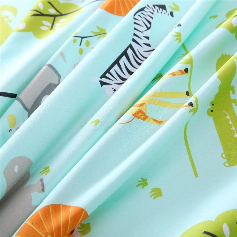 Kompleti Posteljine Woodland Bedding Elephants Zebra Giraffe Lion Printed Set Navlaka Za Poplun 3-dijelni (bez Jorgana Uključen)