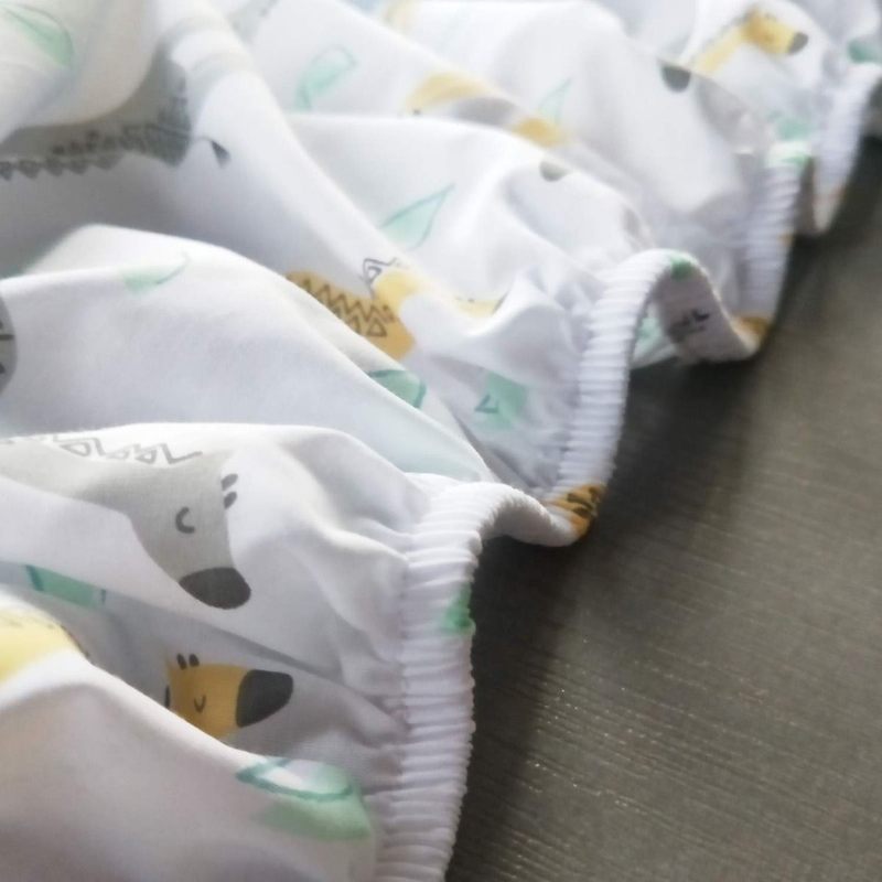 Kompleti Posteljine Za Dječji Krevetić Dječja Posteljina Za Dječju Sobu Woodland Giraffe Family Dot Design Siva I Žuta 8-dijelna