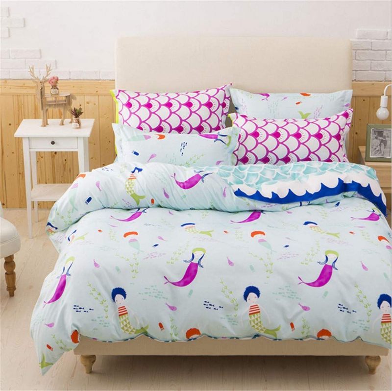 Lagani Set Navlaka Za Poplun Od Mikrofibre 3-dijelni Navlake Za Jastučnice Set Posteljine Sirena