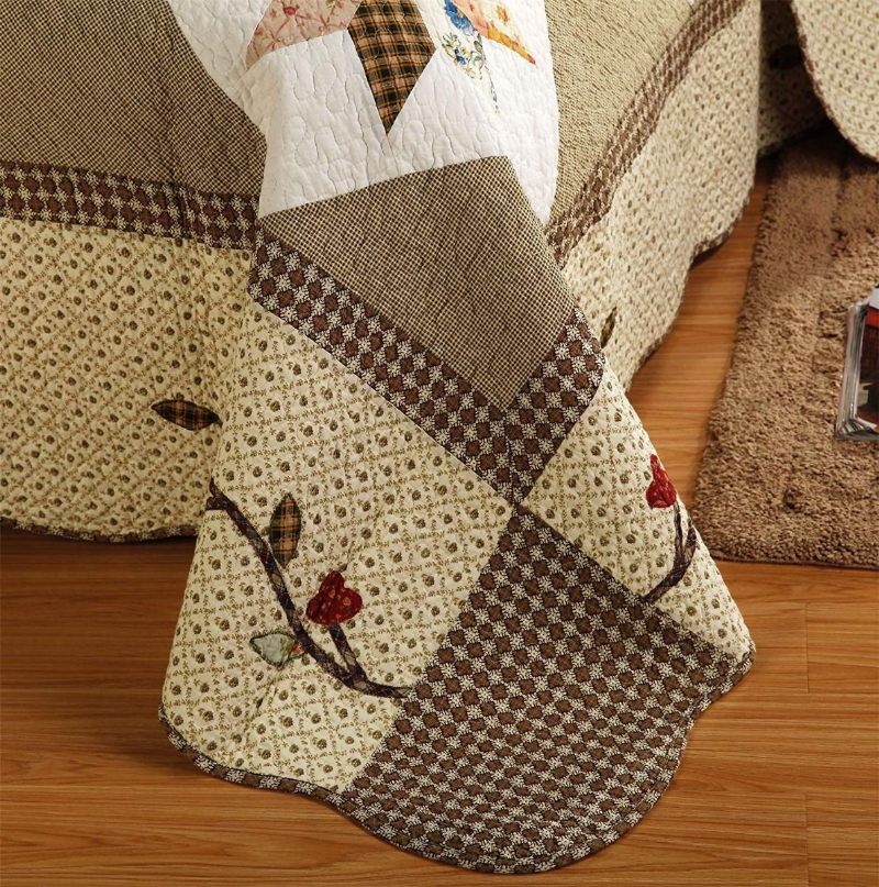 Luksuzni Patchwork Prošiveni Set Pamučnih Popluna Veličine Queen