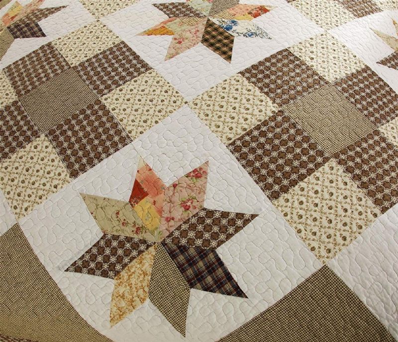 Luksuzni Patchwork Prošiveni Set Pamučnih Popluna Veličine Queen