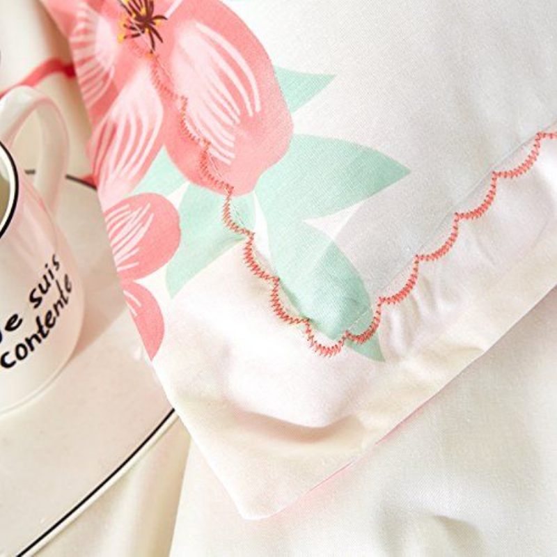 Modni Komplet Navlaka Za Poplun Pink Flamingo Mekani Hipoalergenski 100% Pamuk 3 Dijela