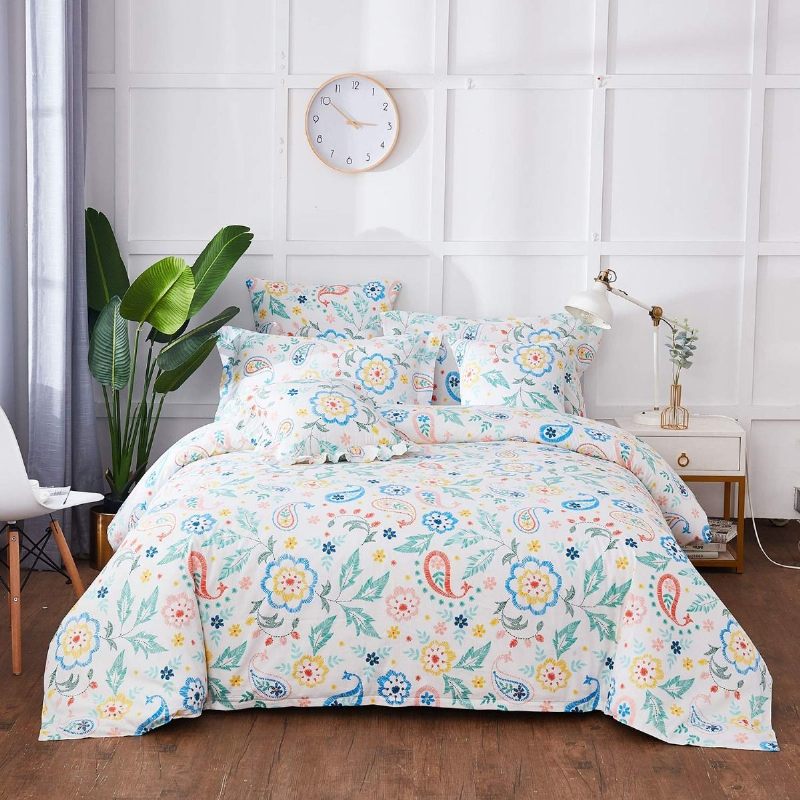 Paisley Flower Girls Komplet Navlaka Za Poplun Od 3 Kom 100% Pamuk Svježeg Izgleda Posteljine