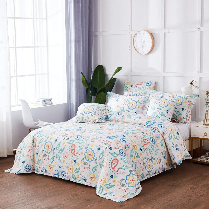 Paisley Flower Girls Komplet Navlaka Za Poplun Od 3 Kom 100% Pamuk Svježeg Izgleda Posteljine