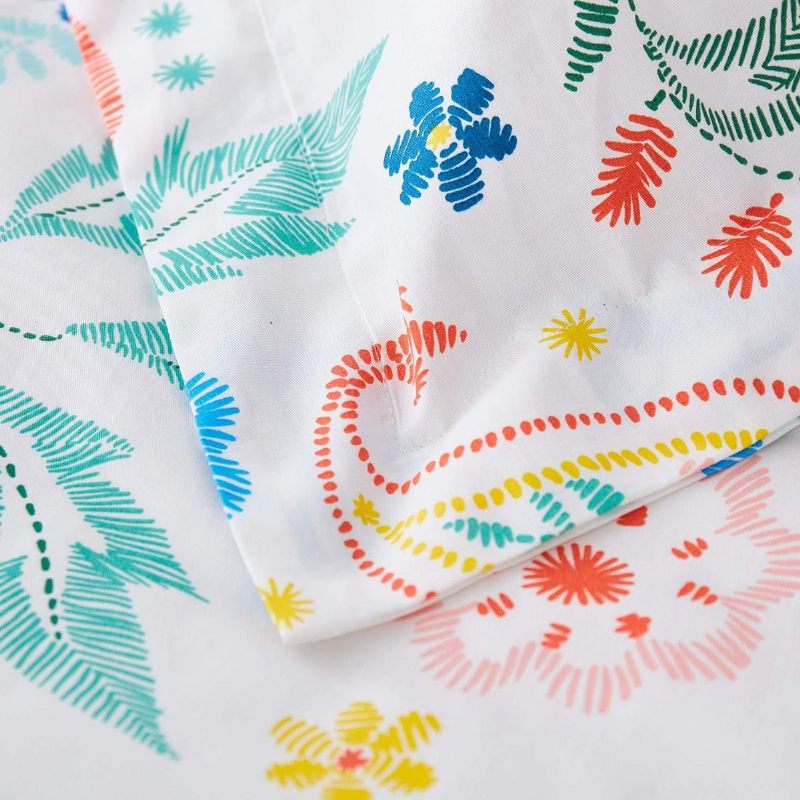 Paisley Flower Girls Komplet Navlaka Za Poplun Od 3 Kom 100% Pamuk Svježeg Izgleda Posteljine