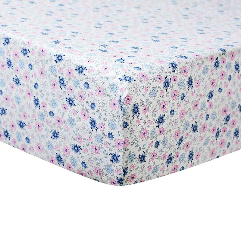 Plahta Za Krevetić S Cvjetnim Uzorkom Za Djevojčice Vintage Za Shabby Chic S Leptirima 100% Pamuk Meka Za Savršena