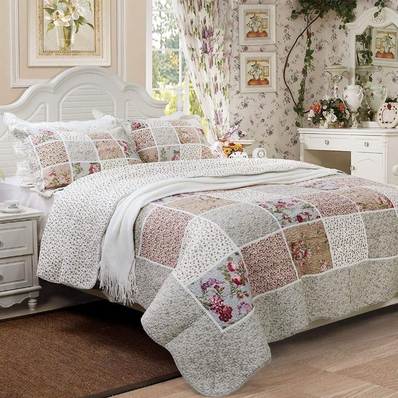 Queen Size Seoska Posteljina Vintage Setovi Posteljine Djevojke Patchwork Prošiveni Prekrivači Pamučni Komplet Popluna Pamuk