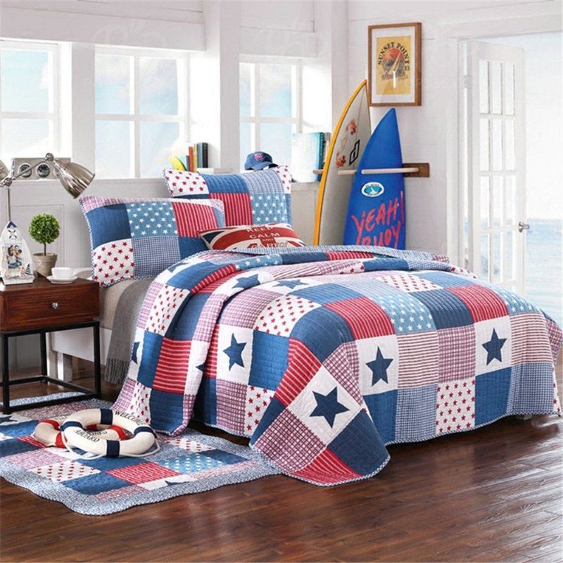 Star Kids Patchwork Twin Quilt Prekrivač Dječja Posteljina