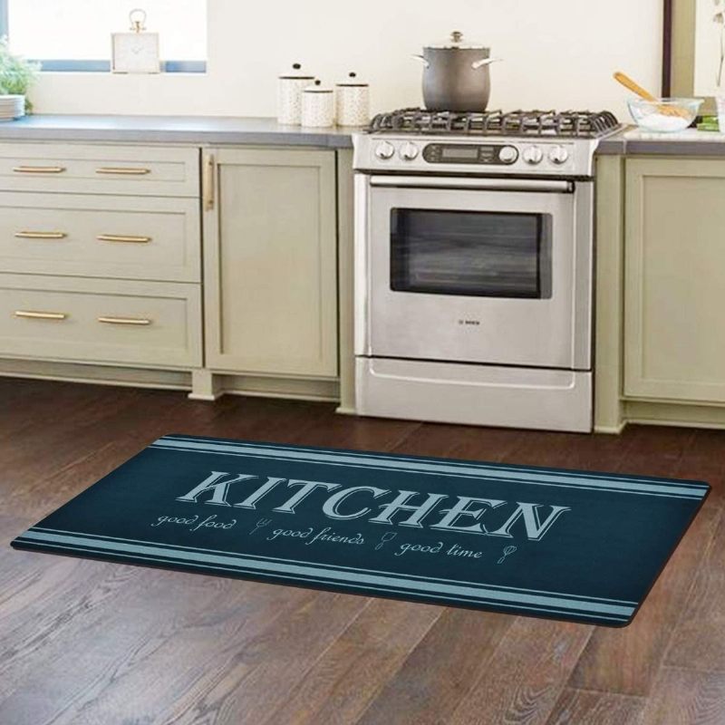 Kuhinjski Prostirka Neklizajuća Debela Vodootporna Gumena Podna Podloga Udobne Stojeće Prostirke Za Teške Uvjete Rada Za Seosku Kuću Kitchenblue 20x48 In
