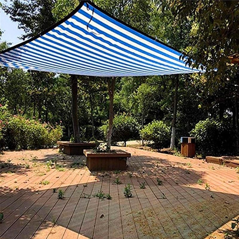 100gsm Hdpe Pravokutna Sjenila Za Sunce Jedro Anti-uv Vanjska Vrtna Mreža Za Suncobran S 5 M Užeta