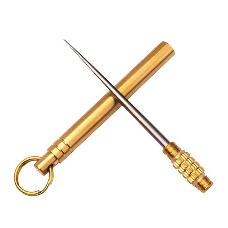 3 Pcs Titanium Outdoor Edc Prijenosna Višenamjenska Boca S Čačkalicom Vilica Za Voće Alat Za Kampiranje Cijev Za Čačkalicu Je Izdržljivija Od Konca