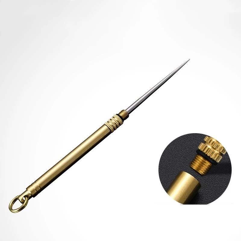 3 Pcs Titanium Outdoor Edc Prijenosna Višenamjenska Boca S Čačkalicom Vilica Za Voće Alat Za Kampiranje Cijev Za Čačkalicu Je Izdržljivija Od Konca