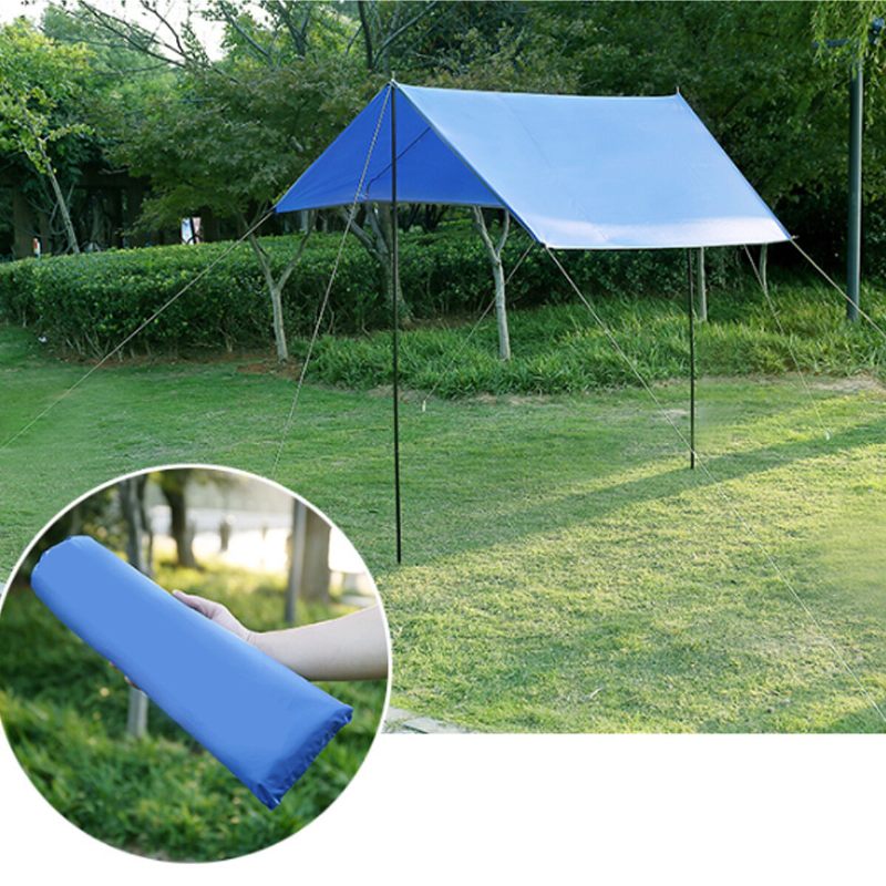 300x300cm Šator Za Vanjsko Kampiranje Suncobran Kiša Sunce Uv Nadstrešnica Za Plažu Tenda Zaklon Podloga Za Za Piknik