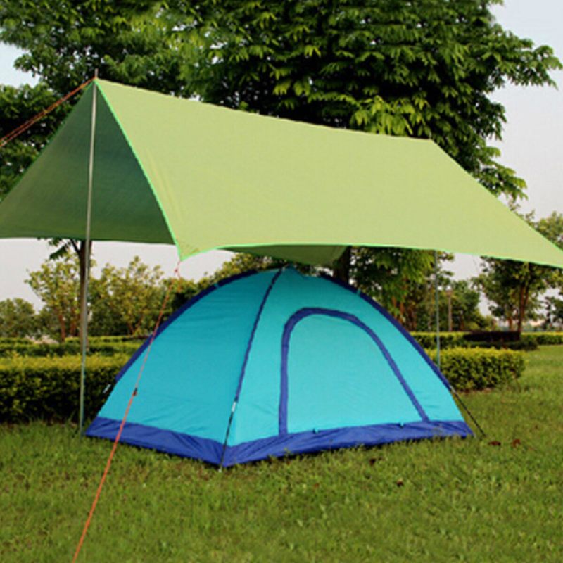 300x300cm Šator Za Vanjsko Kampiranje Suncobran Kiša Sunce Uv Nadstrešnica Za Plažu Tenda Zaklon Podloga Za Za Piknik