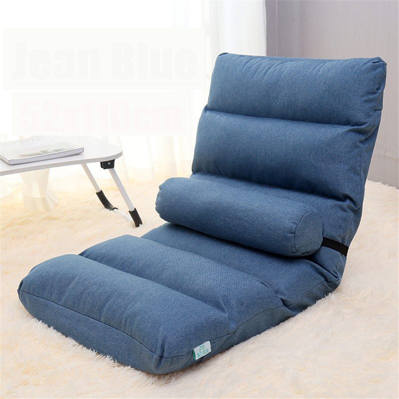 52x110cm Višebojna Sklopiva Lazy Sofa Podesiva Podna Stolica Ležaljka Sjedala S Jastukom