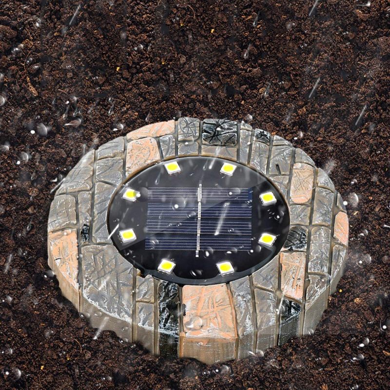 Glime 8 Paketa Solarnih Zemaljskih Svjetiljki 8 Led Disk Solarna Svjetla Nadograđeni Vanjski Vrt Vodootporna Svijetla U Zemlji Za Stazu Šetnica Prilaz Travnjak Dvorište Patio