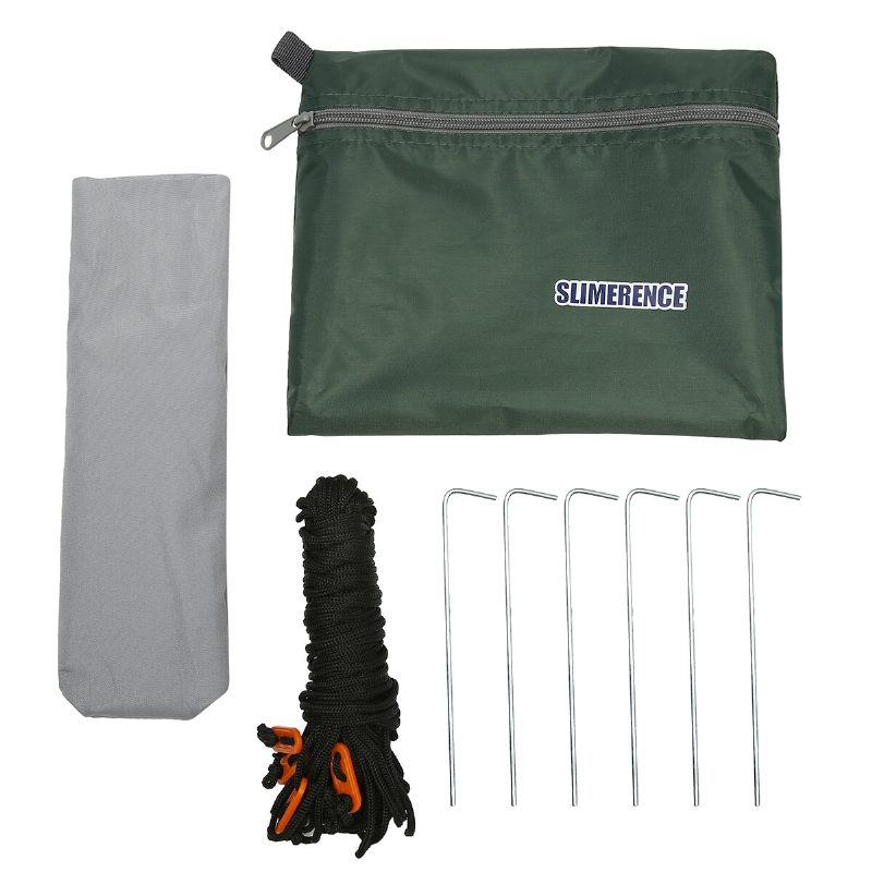 Gracosy 275*275cm Cerada Za Kampiranje Izrađena Od 420d Oxford Tkanine Suncobran Uv Zaštita Lagani Zakloni Sa 6 Aluminijskih Klinova I 6 Komada Užeta S Kopčom Od 3m