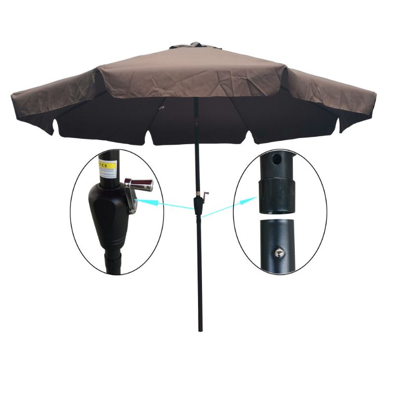 Us Direct 10ft Patio Umbrella Market Okrugli Kišobran S Ručicom I Gumbom Za Naginjanje Za Vanjski Bazen U Vrtu I Dvorištu