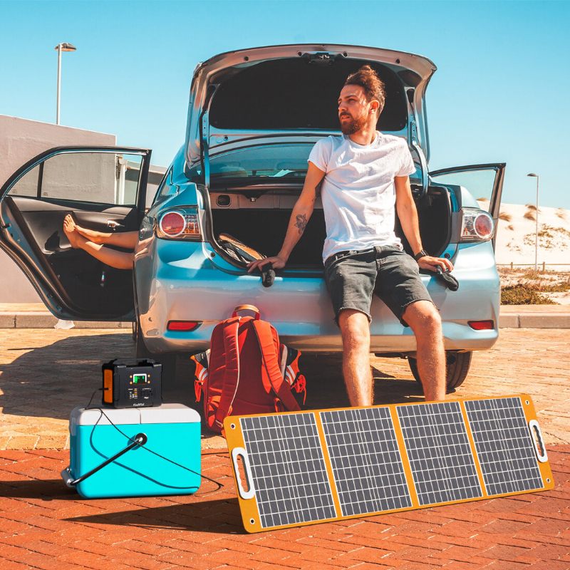 Us Direct 18v 100w Sklopivi Solarni Panel Za Hitne Slučajeve Punjač S Pd Type-c Qc3.0 Za Telefone Tablete Kampiranje Kamper Rv Prekid Napajanja