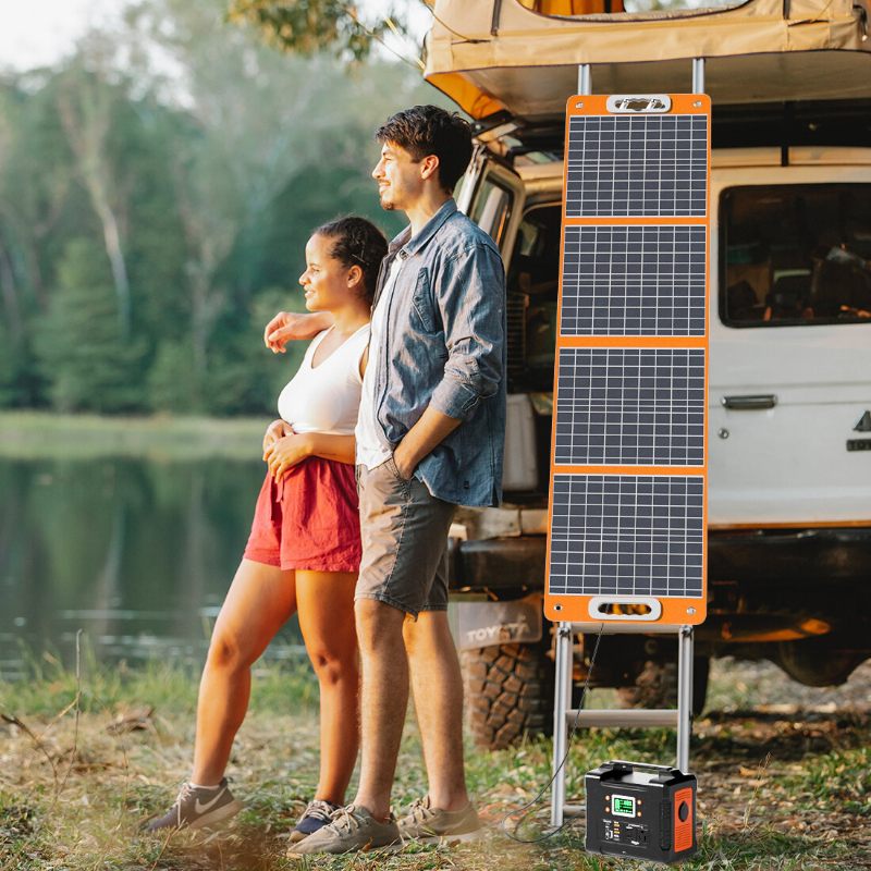 Us Direct 18v 100w Sklopivi Solarni Panel Za Hitne Slučajeve Punjač S Pd Type-c Qc3.0 Za Telefone Tablete Kampiranje Kamper Rv Prekid Napajanja