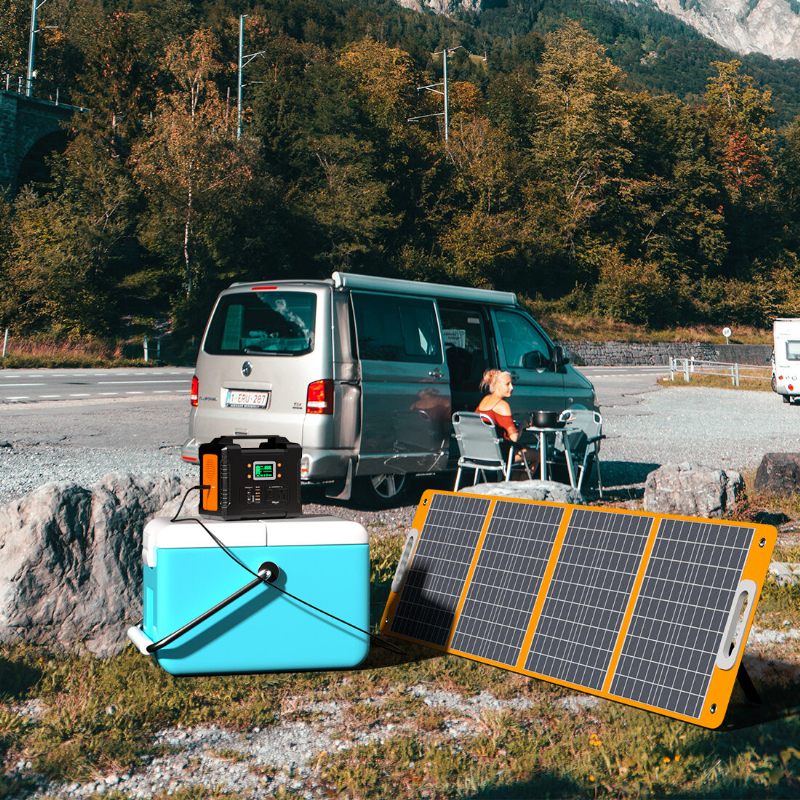 Us Direct 18v 100w Sklopivi Solarni Panel Za Hitne Slučajeve Punjač S Pd Type-c Qc3.0 Za Telefone Tablete Kampiranje Kamper Rv Prekid Napajanja