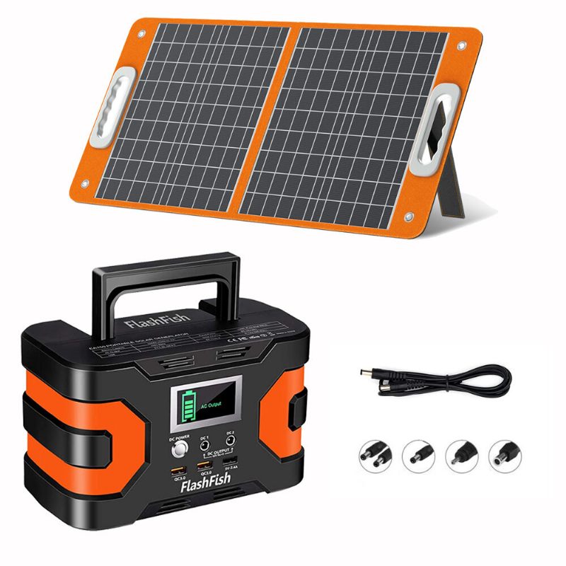 Us Direct Flashfish Ea150 200 W Vršne Snage 166 Wh 45000 Mah Prijenosna Elektrana + Tsp 18 V 60 W Sklopivi Prijenosni Rezervni Solarni Panel Energijski Komplet