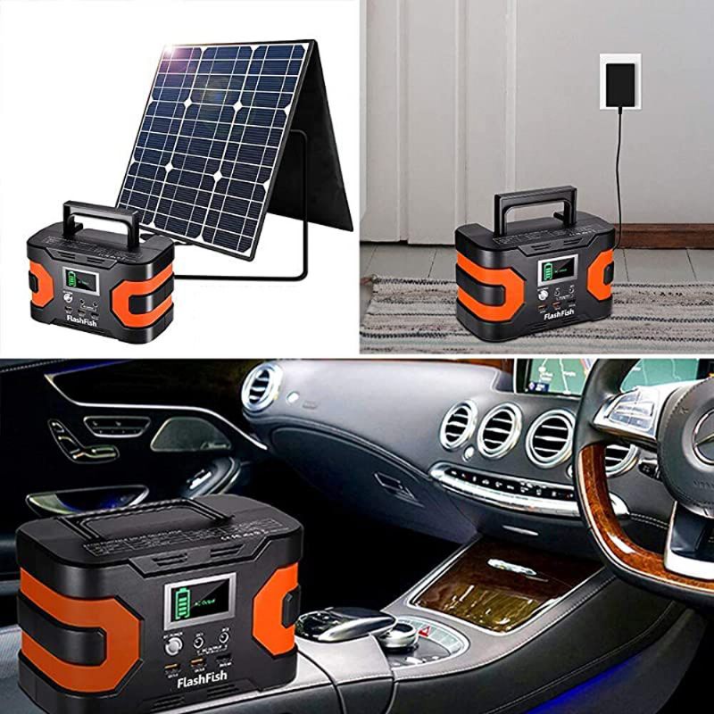 Us Direct Flashfish Ea150 200 W Vršne Snage 166 Wh 45000 Mah Prijenosna Elektrana + Tsp 18 V 60 W Sklopivi Prijenosni Rezervni Solarni Panel Energijski Komplet