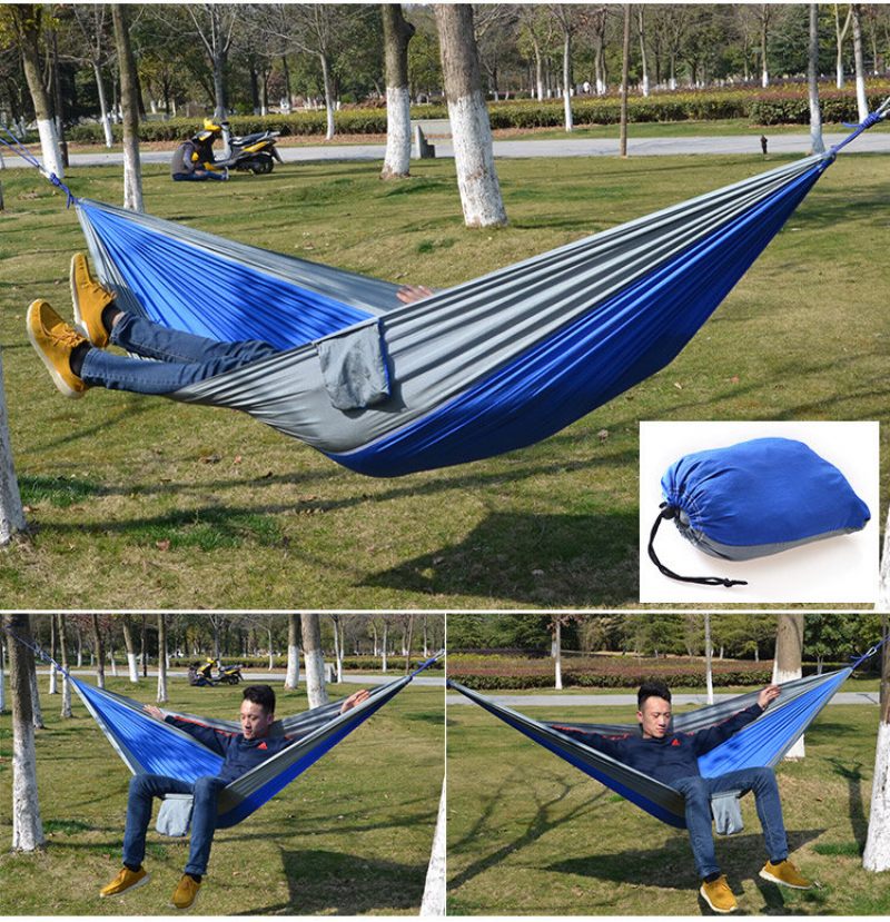 Vanjska Viseća Mreža Za Kampiranje Padobran Lagana Najlonska Prijenosna Za 1-2 Osobe 260 X 140 cm