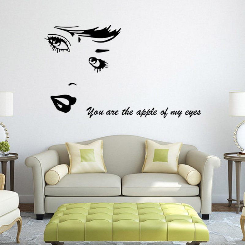 Honana Creative Black Beauty Home Decal Zidna Naljepnica Uklonjiva 3d Diy Tapeta Za Uređenje Zidova Sobe