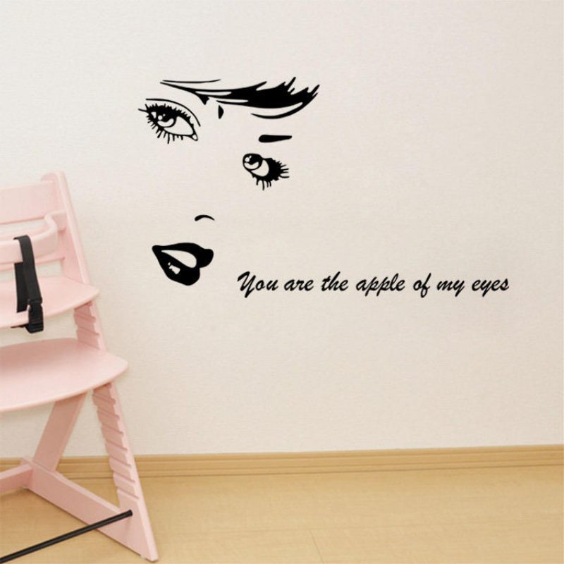 Honana Creative Black Beauty Home Decal Zidna Naljepnica Uklonjiva 3d Diy Tapeta Za Uređenje Zidova Sobe