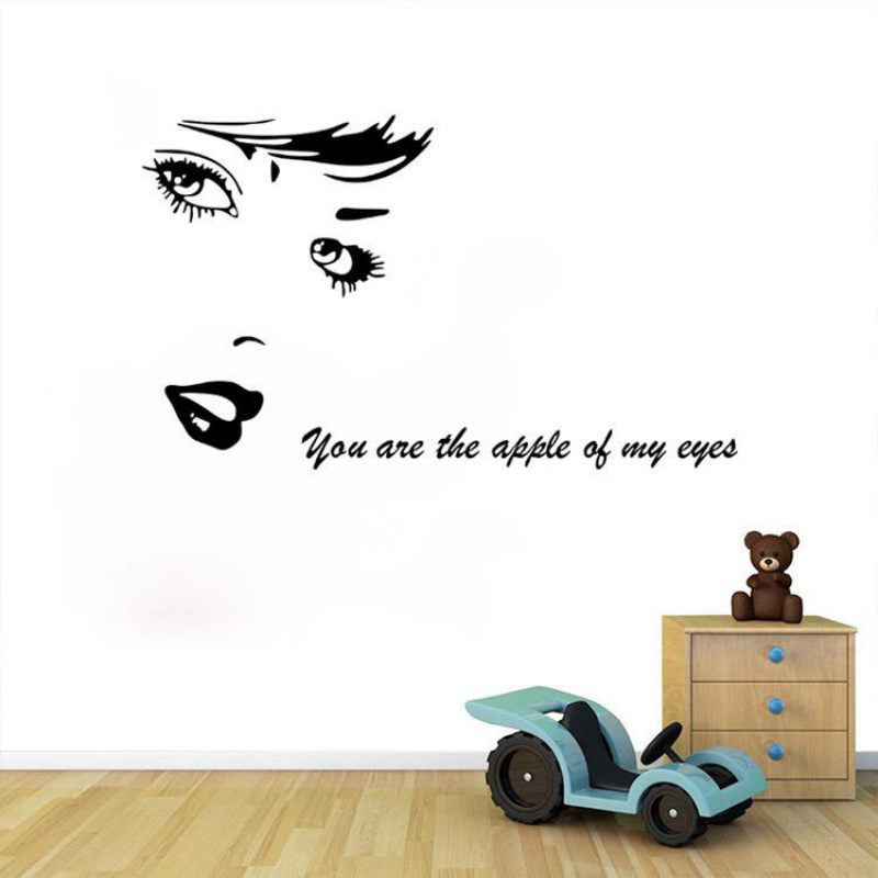 Honana Creative Black Beauty Home Decal Zidna Naljepnica Uklonjiva 3d Diy Tapeta Za Uređenje Zidova Sobe