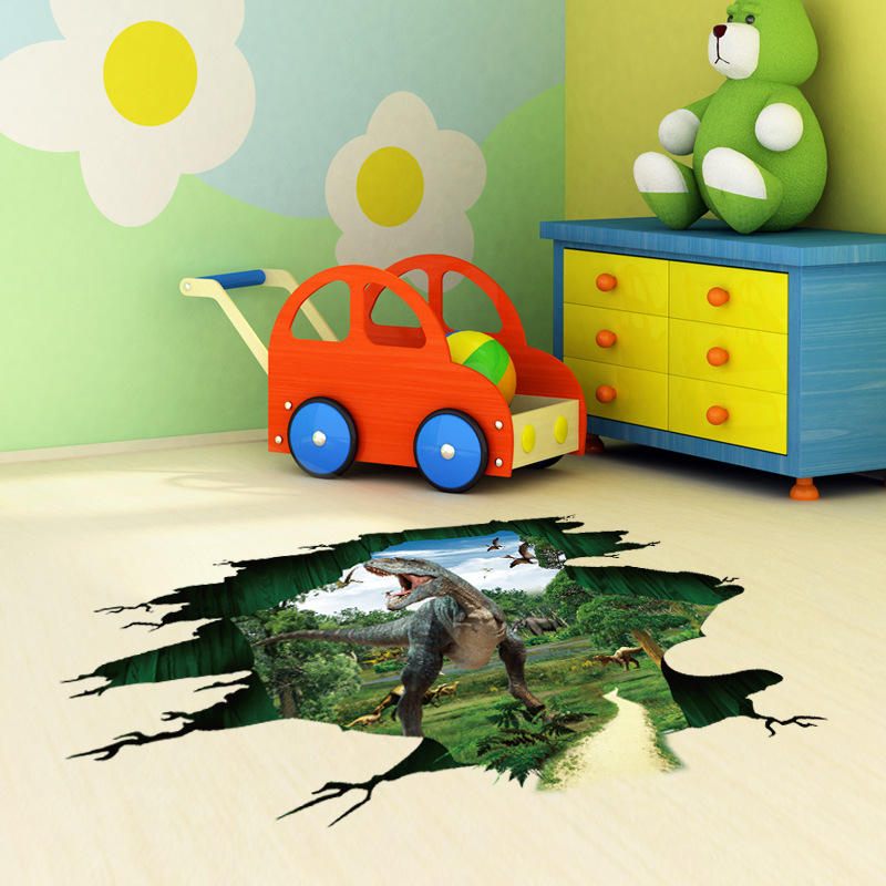 Miico Creative 3d Dinosaur Vodootporna Uklonjiva Ukrasna Naljepnica Za Zidna Vrata