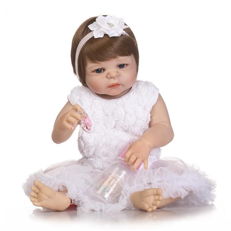 Npk 22-inčna Lutka Reborn Baby Doll Realistična Za Djevojčice Vinilna Igračka Za Igru