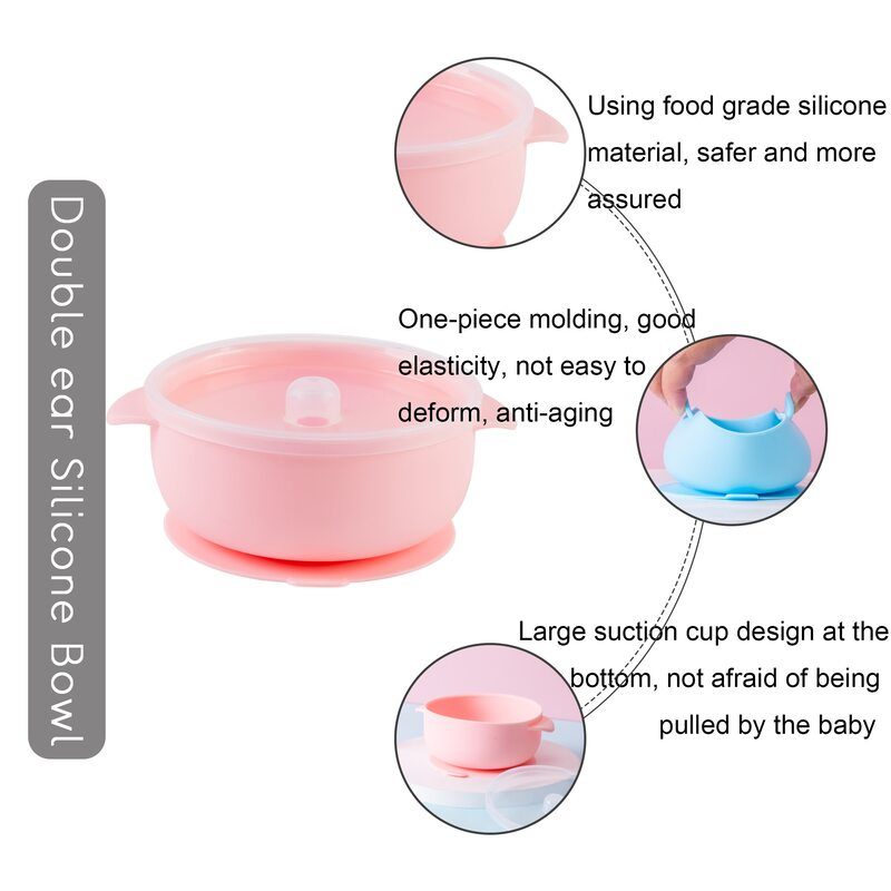 Silikonsko Posuđe Baby Plate Suction