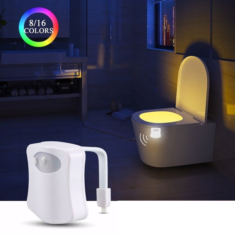 Wc Led Svjetlo Senzor Pokreta Rgb Vodootporno Pozadinsko Osvjetljenje