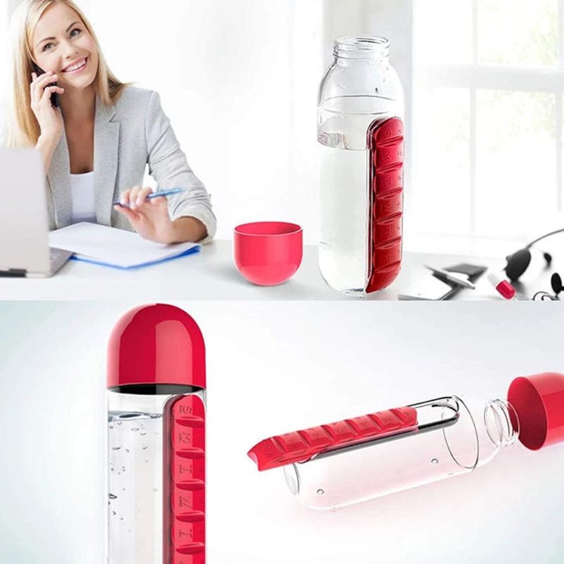 Boca Za Vodu Od 600 Ml S Plastičnom Bocom Za Piće Pillbox