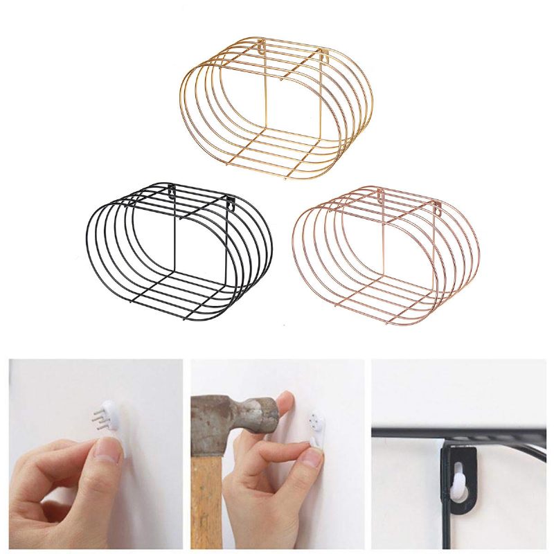 Nordic Simple Iron Art Zidna Polica Dekoracije Za Dom Kupaonica Pohrana